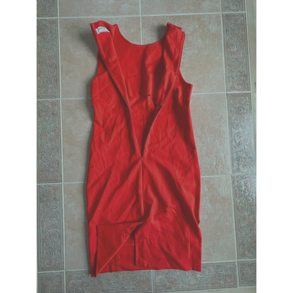 Babaton stretchy Red Midi Sleeveless Dress Size 6 - Picture 6 of 7